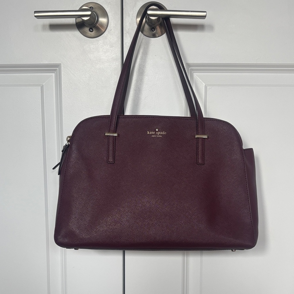kate spade Plum Saffiano Leather Shoulder Bag